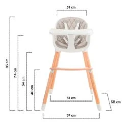 Kinderkraft Sienna Grey High Chair 26 Kinderkraft Sienna Grey High Chair -Kiddies Kingdom Store prod 1599049471 wymiar2 55902533915095