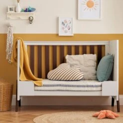 Tutti Bambini Fuori Mini Cot Bed White Sand & Warm Walnut -Kiddies Kingdom Store rdg5y 2