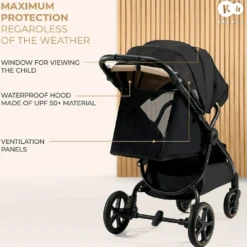 Kinderkraft Mitzy Pushchair Ink Black -Kiddies Kingdom Store ri77ir