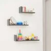 Tutti Bambini Rio Set Of Three L-Shaped Wall Shelves – Slate Grey