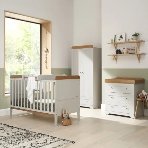 Tutti Bambini Rio Newborn 6 Piece Nursery Room Set Bundle – Dove Grey/Oak 1 Tutti Bambini Rio Newborn 6 Piece Nursery Room Set Bundle – Dove Grey/Oak