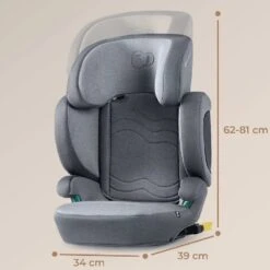 Kinderkraft XPAND 2 I-Size Car Seat Grey -Kiddies Kingdom Store rtuy547