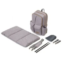 Bizzi Growin Baby Travel Crib Changing Rucsac Windsor Grey -Kiddies Kingdom Store rucpod 5