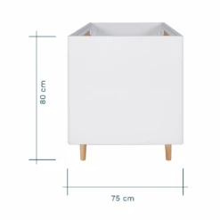 Tutti Bambini Fika Cot Bed – White/Light Oak -Kiddies Kingdom Store ryr5 2