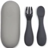 Tum Tum Silicone Baby Grey Cutlery Set With Case