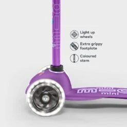 Mini Micro Scooter Light Up Wheels – Purple 9 Mini Micro Scooter Light Up Wheels – Purple -Kiddies Kingdom Store sDGEya4q