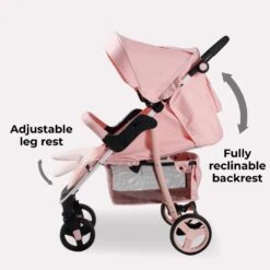 My Babiie Pushchair – Pink Stripes -Kiddies Kingdom Store sdcerfvtby