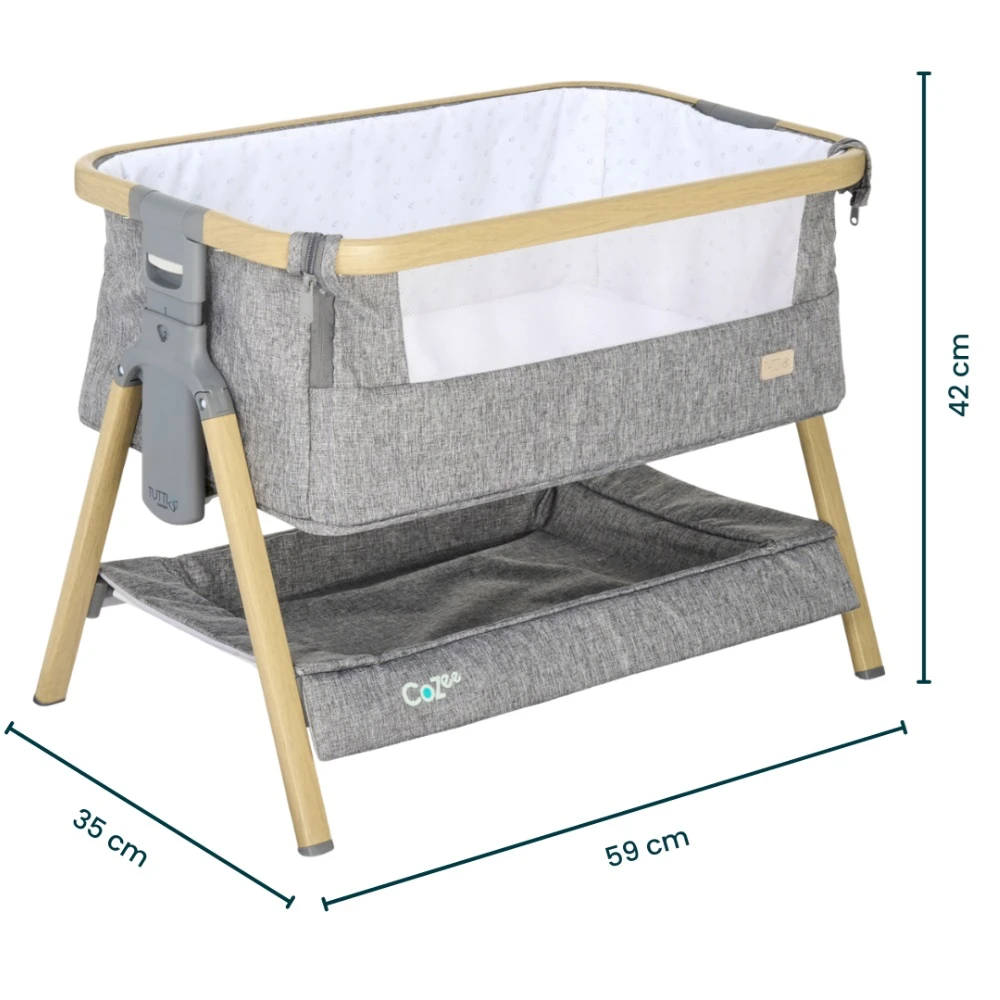 Tutti Bambini CoZee Mini Me Play Crib – Oak & Charcoal 6 Tutti Bambini CoZee Mini Me Play Crib – Oak & Charcoal - Image 6