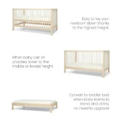 Mamas & Papas Solo Cot Bed And Mattress – White/Natural 19 Mamas & Papas Solo Cot Bed And Mattress – White/Natural -Kiddies Kingdom Store sdefrt 7