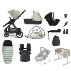 Silver Cross Tide 13 Piece Travel System Bundle Sage