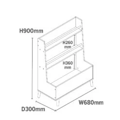 Liberty House Toys Kids White Bookcase And Toy Storage Cabinet -Kiddies Kingdom Store sdert56