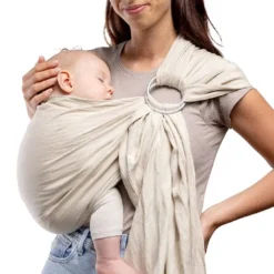 Tutti Bambini Boba Ring Sling Baby Carrier Pampas Beige -Kiddies Kingdom Store sdf 1 1