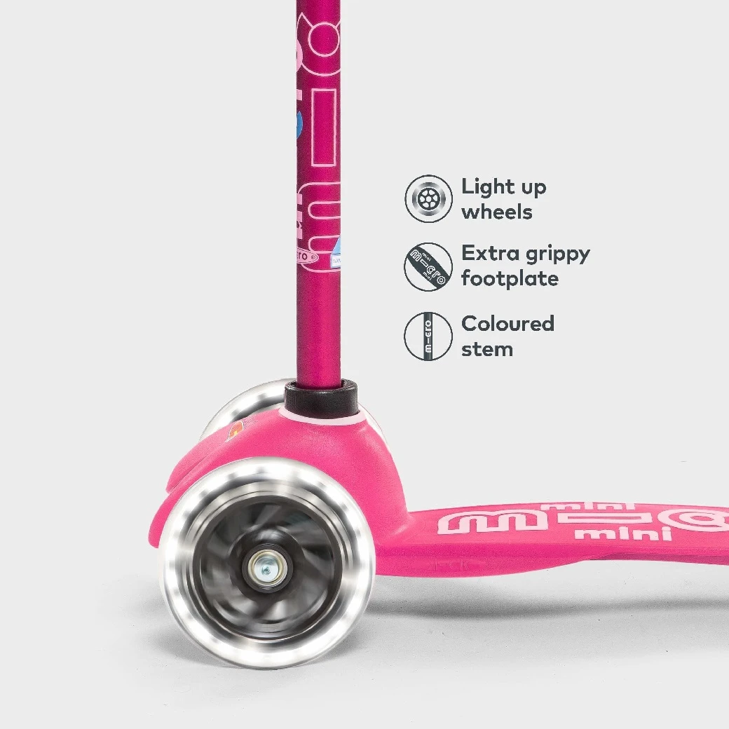 Mini Micro Scooter Light Up Wheels – Pink 6 Mini Micro Scooter Light Up Wheels – Pink - Image 6