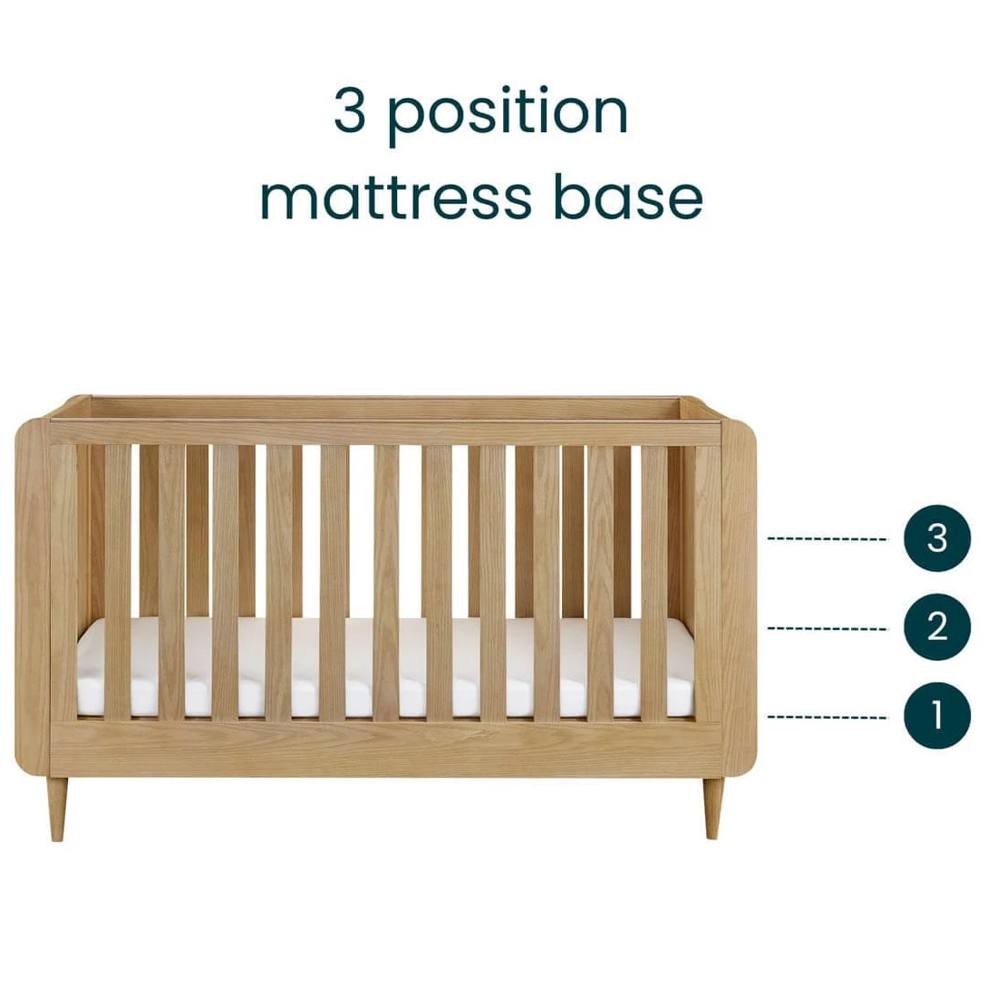 Tutti Bambini Japandi Cot Bed – Light Oak 8 Tutti Bambini Japandi Cot Bed – Light Oak - Image 8