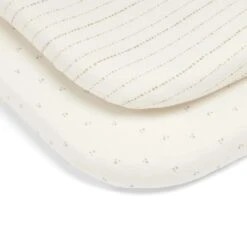 Mamas & Papas Lua Bedside Crib Fawn Bundle Oat And Spot -Kiddies Kingdom Store sdsvb