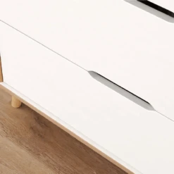 Tutti Bambini Fika 4in1 2 Piece Room Set – White/Light Oak -Kiddies Kingdom Store sdte