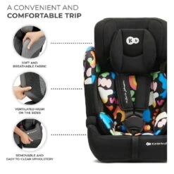 Kinderkraft Comfort Up I-Size Car Seat – Happy-Shapes -Kiddies Kingdom Store se456 1
