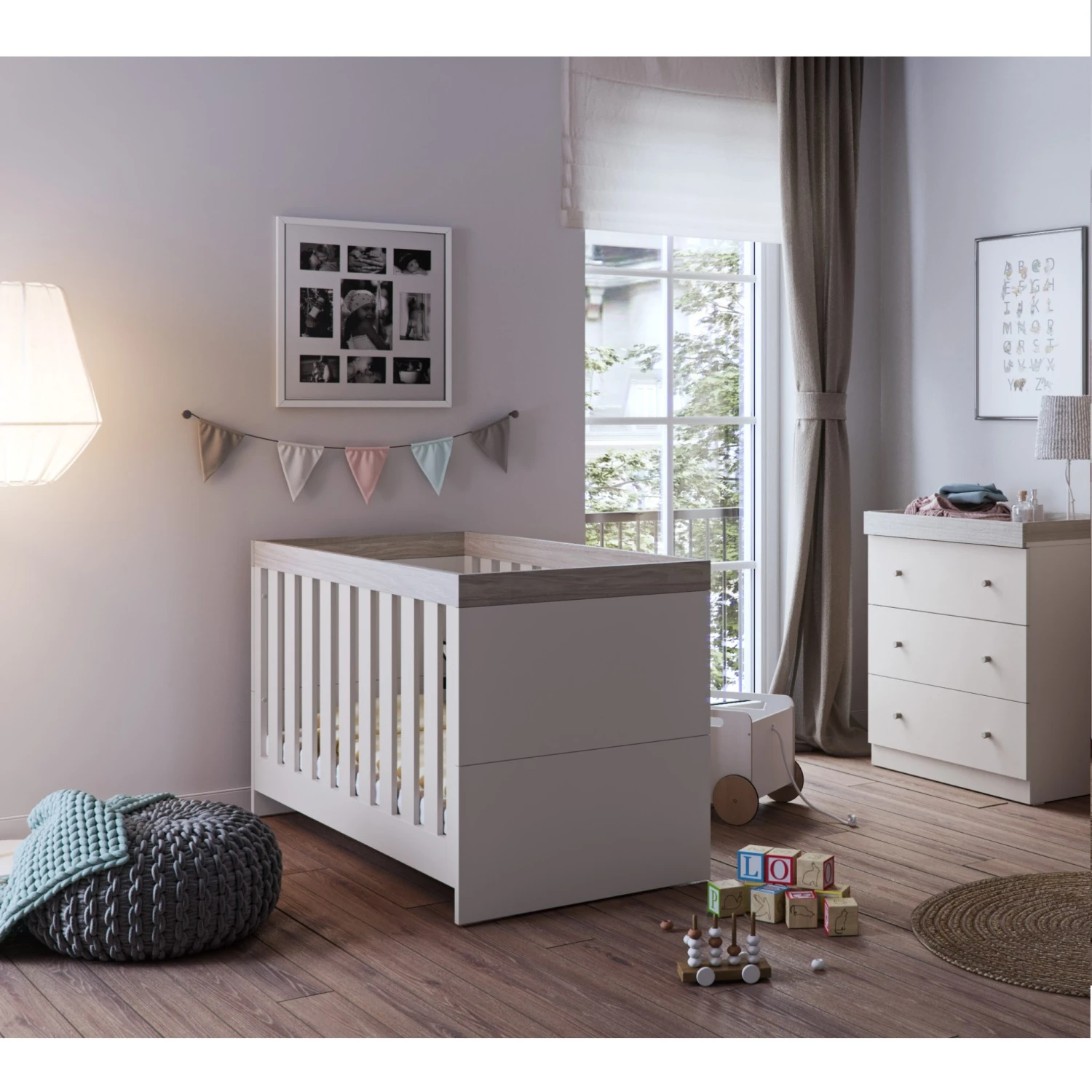 Sennen 2 Piece Nursery Room Set – Cashmere/Grey Ash 1 Sennen 2 Piece Nursery Room Set – Cashmere/Grey Ash