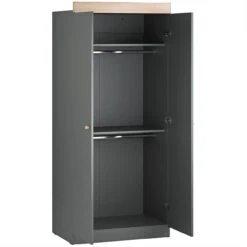 Sennen 4 Piece Nursery Room Set – Anthracite/ Oak -Kiddies Kingdom Store sennen anthracite oak 4