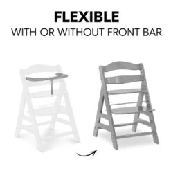 Hauck Alpha+ Grey Wooden Highchair -Kiddies Kingdom Store ser567