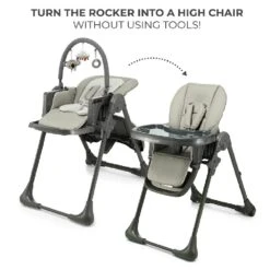 Kinderkraft High Chair 2in1 TUMMIE Grey -Kiddies Kingdom Store ser5t6 1 2