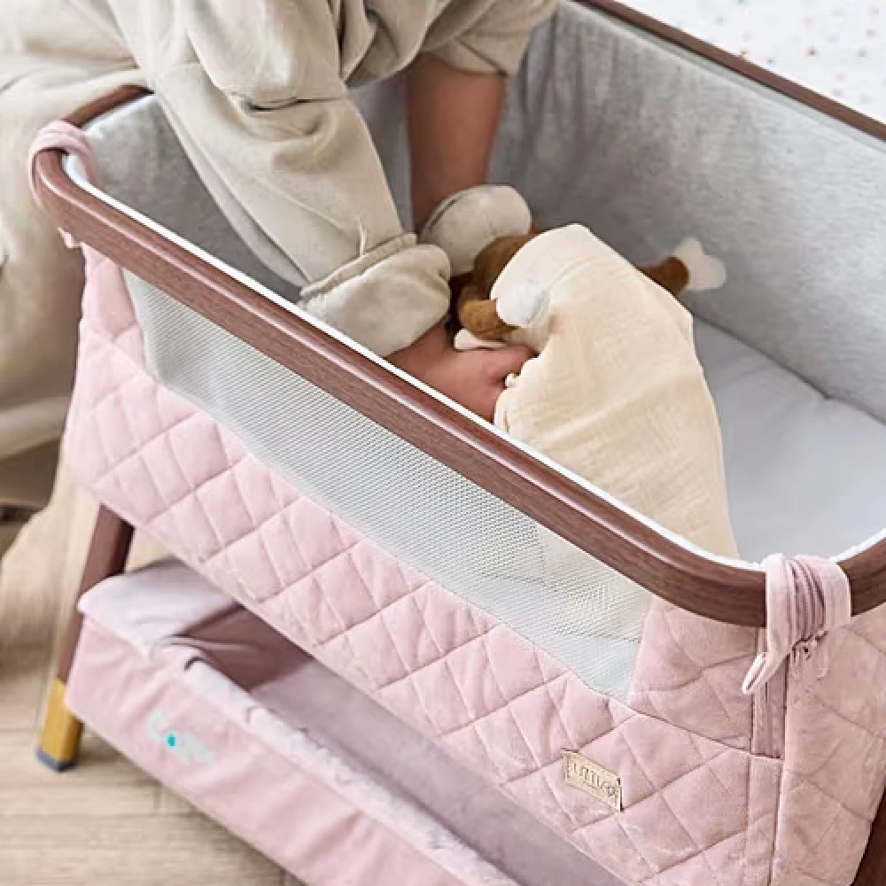 Tutti Bambini CoZee Luxe Mini Me Crib – Walnut & Blush 4 Tutti Bambini CoZee Luxe Mini Me Crib – Walnut & Blush - Image 4