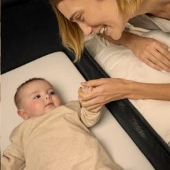 SnuzPod Studio Bedside Crib With Mattress Brooklyn Graphite -Kiddies Kingdom Store sgEyaru5e67