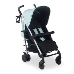 My Babiie Plus Stroller Quilted Aqua -Kiddies Kingdom Store sgdehryu5