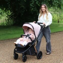 My Babiie MB450 2-in-1 Pushchair/Carrycot – Pastel Pink -Kiddies Kingdom Store sgeyr5u6i7o