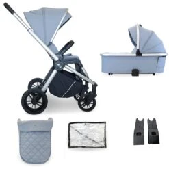 My Babiie MB450 2-in-1 Pushchair/Carrycot – Steel Blue