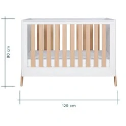 Tutti Bambini Fuori Mini Cot Bed White & Light Oak 12 Tutti Bambini Fuori Mini Cot Bed White & Light Oak -Kiddies Kingdom Store sgwT3 4