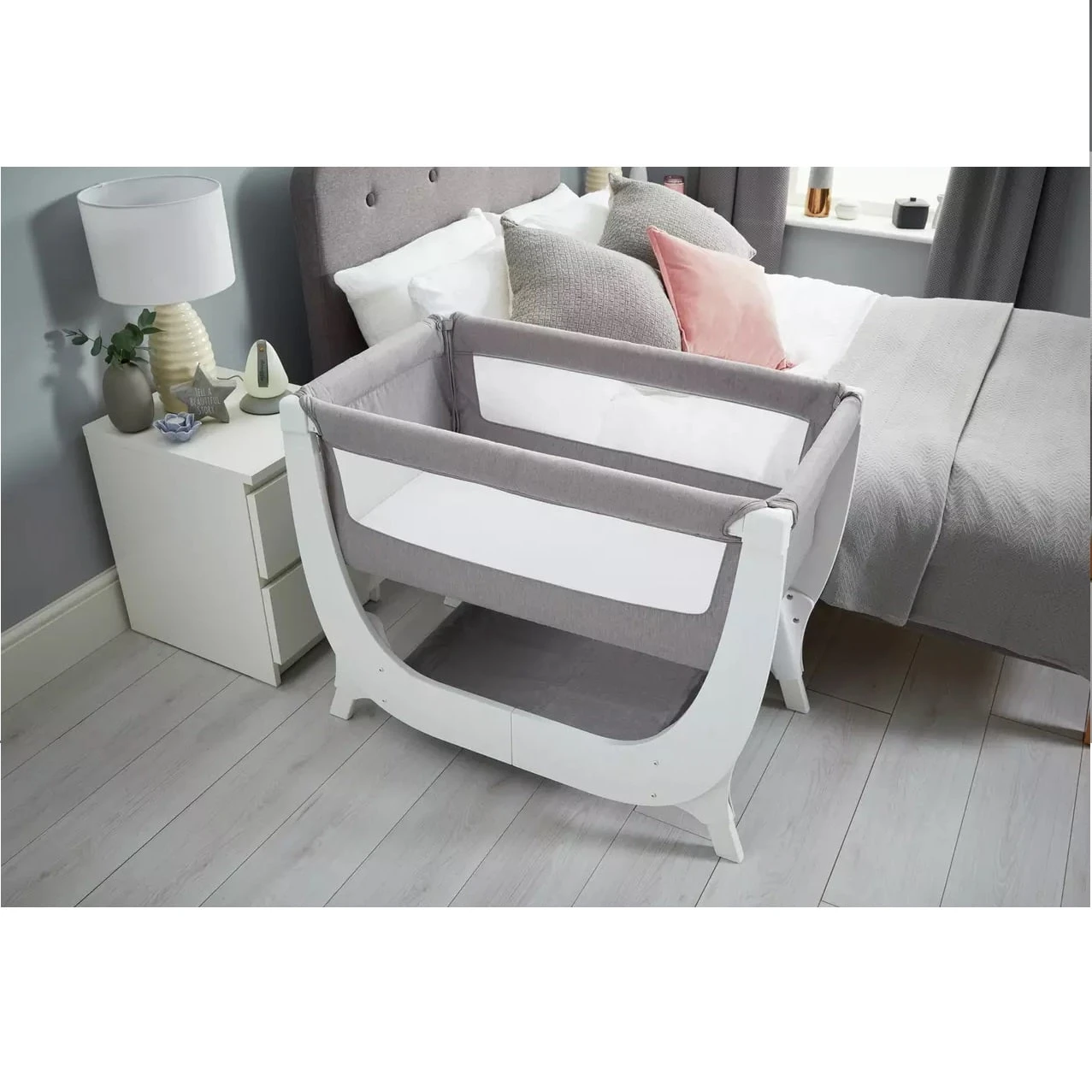 Shnuggle® Shnuggle Air Bedside Crib Bundle – Dove Grey 3 Shnuggle® Shnuggle Air Bedside Crib Bundle – Dove Grey - Image 3