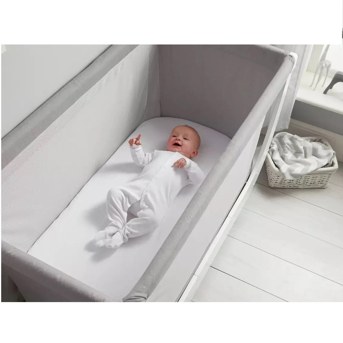 Shnuggle® Shnuggle Air Bedside Crib Bundle – Dove Grey 7 Shnuggle® Shnuggle Air Bedside Crib Bundle – Dove Grey - Image 7