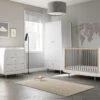 SnuzKot Skandi 3 Piece Nursery Room Set – White With Grey