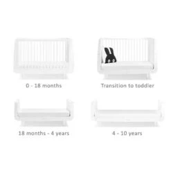 SnuzKot Skandi Cot Bed – White -Kiddies Kingdom Store snuzkot white 3