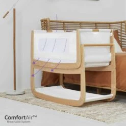 Snuzpod4 And SnuzBaskit With Stand Bundle – Natural And Grey -Kiddies Kingdom Store snuzpod 4 bedside crib with mattress natural 03