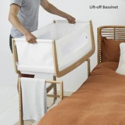 Snuzpod4 And SnuzBaskit With Stand Bundle – Natural And Grey -Kiddies Kingdom Store snuzpod 4 bedside crib with mattress natural 06