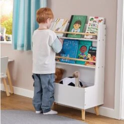 Liberty House Toys Kids White Bookcase And Toy Storage Cabinet -Kiddies Kingdom Store swe4r5 5