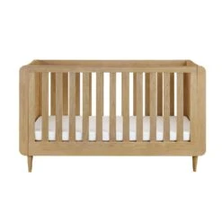 Tutti Bambini Japandi Mini Cot Bed – Light Oak -Kiddies Kingdom Store sxdf 1