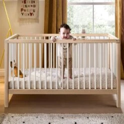 Mamas & Papas Solo Cot Bed And Mattress – White/Natural 17 Mamas & Papas Solo Cot Bed And Mattress – White/Natural -Kiddies Kingdom Store t46t