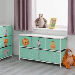 Liberty House Toys Jungle 5 Drawer Kids Storage Chest