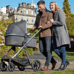 Babymore Memore V2 Isofix 3 In 1 Travel System – Chrome -Kiddies Kingdom Store tr775 1