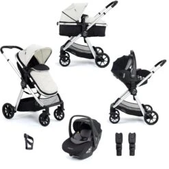 Mimi Travel System Pecan I-Size Car Seat With ISOFIX Base – Silver -Kiddies Kingdom Store trdy75