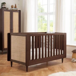 Tutti Bambini Japandi 3 Piece Room Set – Warm Walnut -Kiddies Kingdom Store tutti bambini japandi cot bed warm walnut 1