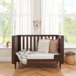 Tutti Bambini Japandi Cot Bed – Warm Walnut -Kiddies Kingdom Store tutti bambini japandi mini cot bed warm walnut 12