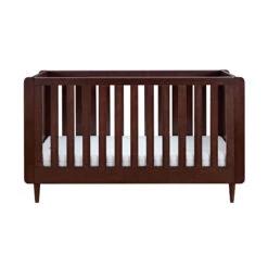 Tutti Bambini Japandi Cot Bed – Warm Walnut -Kiddies Kingdom Store tutti bambini japandi mini cot bed warm walnut 3