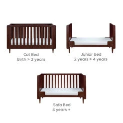 Tutti Bambini Japandi Cot Bed – Warm Walnut -Kiddies Kingdom Store tutti bambini japandi mini cot bed warm walnut 6