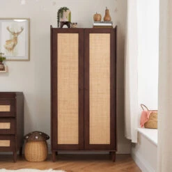 Tutti Bambini Japandi 3 Piece Room Set – Warm Walnut -Kiddies Kingdom Store tutti bambini japandi wardrobe warm walnut 1