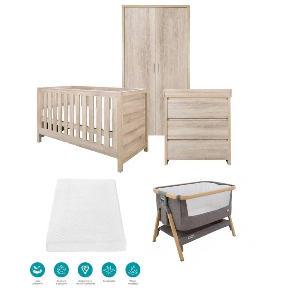 Tutti Bambini Modena Newborn Room Set Bundle – Oak 1 Tutti Bambini Modena Newborn Room Set Bundle – Oak