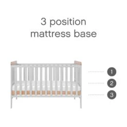 Tutti Bambini Rio Cot Bed, Changer And Mattress – Dove Grey/Oak 11 Tutti Bambini Rio Cot Bed, Changer And Mattress – Dove Grey/Oak -Kiddies Kingdom Store tutti bambini rio cot bed dove grey oak 5